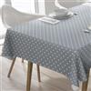 Home Direct Tovaglia in tela cerata plastificata rettangolare 140 x 200cm Stelle grigio chiaro