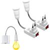 LNGJIN 2 pezzi Lampada a Braccio flessibile,E27 Attacco Portalampada, 20 cm, Lampada Muro con Presa, Portalampada a 360° luci da Lettura Regolabili,adatti per teste di luci a LED e luci da parete per cucina.