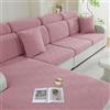 Ystyle Copriseduta Divano Elasticizzato, Copricuscini Divano Universale Lavabile, Soft Copridivano Cuscini Separati Antiscivolo (Grande 1 Posto, Rosa)