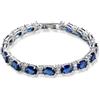 Deyanse Tennis Bracelet for Women, White Gold Plated Tennis Bracelet Bangle with 5A Cubic Zirconia Crystal, 7 Inch September Birthstone Bracelet, Gift for Mother Girlfriend on Bithday Mother's Day