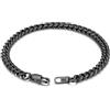 PROSTEEL Bracciale Uomo, Argento Nero Oro, Acciaio Inox Impermeabile,Catena Cubana Robusta Grossa, Hip Hop Punk