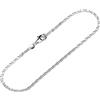 NKlaus bracciale in argento 925 19cm S catena a cordolo diamantata bracciale da uomo 12537