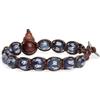 VLNET® | Bracciale Tamashii Mani Stones | pietre naturali incise con polvere d'Argento | sodalite