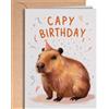 Greeting Cards for Everyone Simpatico biglietto di compleanno Capybara, divertente gioco di parole con animali Capy Birthday per lei, lui, a tema Capybara, bomboniere o decorazioni per bambini, biglietti di auguri di