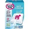Melitta Handy Bag R 39 - Sacchetto aspirapolvere microfibra ipoallergenica - Rowenta Silence Force - Rowenta Silence Force Compact - 4 sacchetti e 1 filtro uscita aria