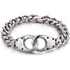 FREELANCE JW Bracciale a maglia cubana Handcuffs- Manette (S) - ARGENTO/ACCIAIO
