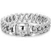 FREELANCE JW Bracciale a maglia cubana Skull Vintage - ARGENTO/ACCIAIO