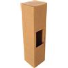 Weboxes Scatola porta bottiglia singola 7,5 x 7,5 x 30,5 cm. avana - Confezione da 10 pezzi
