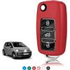 TOOMUME Cover Chiave per VW Golf 6 5 4 Polo Up Seat Ibiza Skoda Fabia | TPU Trasparente, Protezione 360°, Senza Interferenze Segnale, Fori Precise, per Caddy T5 T6 Beetle Tiguan Passat Leon