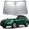 GFWGTS Parasole per parabrezza compatibile con Alfa Romeo Tonale 2022-2024 2025, parasole per parabrezza anteriore con protezione UV, protezione dal calore, pieghevole, ombrellone per auto coperture
