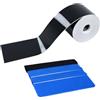 CanQuanSWZX Pellicola per Auto Nera Lucida, Pellicola in Vinile per Porte e Rivestimenti delle Finestre dell'Auto, 5 cm x 9 m, Pellicola Adesiva Nera Lucida per Veicoli, Pellicola per Auto Nera Lucida