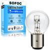 SOFOC Lampadina BA20D (H6/S2) 12V 45/40W Alogena Faro Moto G40 Bianco Caldo Doppio Filamento Luce Abbagliante/Anabbagliante Attacco a Baionetta con Pins Simmetrici 180° 1Pz