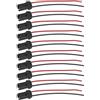 ECSiNG 10 Pezzi 12V 24V T10 Precablato Push Auto Lampadina Portalampada Connettore Estensione Per W-5W W3W 501 194 LED Riparazione Cruscotto Parcheggio