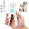 Adiwo Tagliaunghie per Cani, Tagliaunghie per Cani Professionale con Luce a LED e Paraspruzzi, Forbici Unghie Cani con Lima per Unghie per Cani, Gatto, Coniglio Strumenti per Tagliare Le Unghie (Blu)