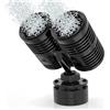 hygger Doppia Testa Pompa di Movimento per Acquario, 7W/14W Pompa di Circolazione Acqua con Potente Base Ventosa Magnetica, 360° Girevole Pompa di Flusso Acquario da 151-568 Litri Tanks (7W)