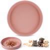Adiwo Ciotola in Silicone per Cani e Gatti, Contenitore di Cibo per Cuccioli e Gattini, Modello Piatta Antiscivolo, Adatto per Cibo Secco e Umido, Ideale per Animali Piccoli (Rosa)