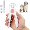 Adiwo Tagliaunghie per Cani, Tagliaunghie per Cani Professionale con Luce a LED e Paraspruzzi, Forbici Unghie Cani con Lima per Unghie per Cani, Gatto, Coniglio Strumenti per Tagliare Le Unghie (Rosa)