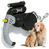 GOMETY Guinzaglio Doppio Cane Retrattile, 3M per 2 Cani, Guinzaglio Arrotolabile a Luce LED Rotabile a 360°, Guinzaglio Cane Automatico con Riflettore per Cani di Piccola e Media Taglia
