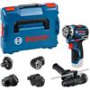 Bosch Professional Bosch PRO 12V System Trapano-avvitatore a batteria GSR12V-32FC (incl. GFA 12-M, GFA 12-X, GFA 12-E, GFA 12-W, GFA 12-H, impugnatura ausiliaria, calibro di profondità, L-BOXX)
