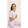 Gary Pigiama mezza manica pinocchietto donna Jersey Gary 5317, GLICINE CHIARO