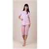 Gary Pigiama aperto mezza manica pinocchietto donna Jersey Gary 5285, CIPRIA