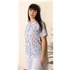 Gary Pigiama aperto mezza manica pinocchietto donna Jersey Gary 5285, CIELO