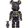 BE@RBRICK MEDICOM TOY BEARBRICK National League Black Ver. 100% e 400%