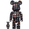 BE@RBRICK MEDICOM TOY BEARBRICK American League Black Ver. 100% e 400%