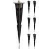 ledscom.de Set da 7 picchetti da giardino per lampade da esterno, neri, 17 cm, ⌀ 45 mm