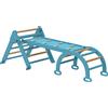 AIYAPLAY 7 in 1 Triangolo da Arrampicata Montessori in Legno Pieghevole con Arco e Rampa per Bambini 18-48 Meses 188x70 cm Azul | Aosom Italy