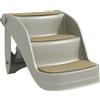PawHut Scala per Cani Piccoli Pieghevole 3 Gradini Gradini per Cani con Tappetini Antiscivolo 49x38x38 cm Grigio | Aosom Italy