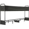 Outsunny Portalegna da esterno, riparo per legna con copertura impermeabile Oxford 600D carico 500 kg 260 x 38 x 118 cm nero | Aosom Italy