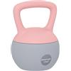 SPORTNOW Pesa russa 10 kg Kettlebell riempito di sabbia metallica manico antiscivolo per allenarsi a casa 21x21x30cm Rosa pallido e grigio | Aosom Italy