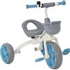 AIYAPLAY Triciclo evolutivo per bambini, triciclo per bambini da 2 a 5 anni con cestino anteriore e ruote EVA, 72 x 52 x 61 cm, blu | Aosom Italy