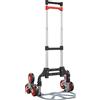 HOMCOM Trolley saliscale pieghevole, sistema a 6 ruote, portata 70 kg, Aluminium, Rot | Aosom Italy
