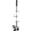 PawHut Albero per gatti dal pavimento al soffitto, torre regolabile in altezza 225-255 cm a più livelli, rivestimento in peluche, grigio | Aosom Italy
