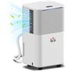 HOMCOM Deumidificatore 10 L/giorno Silenzioso con 3 Modalità Display LED Timer 24h Blocco Bambini e Scarico Continuo Bianco | Aosom Italy