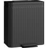 HOMCOM Cestino da cucina, 2 x 20 L scomparti, separazione rifiuti efficiente, pedale, Plastica, Metallo, Nero | Aosom Italy
