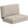 HOMCOM Poltrona relax pieghevole 2-in-1, Materassino per ospiti, divisibile, larghezza 120 cm, Beige | Aosom Italy