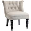 HOMCOM Poltrona da Soggiorno Poltrona Lounge Vintage Poltrona Relax con Gambe in Legno, Poltrona da Lettura Effetto Lino, Poltrona Imbottita per Camera Beige | Aosom Italy