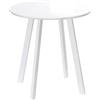 HOMCOM Tavolo da pranzo, tavolo da cucina, per 2 persone, superficie lucida, con piedini, bianco, 72 x 72 x 75cm | Aosom Italy