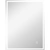 HOMCOM Specchio da bagno illuminato 90x70 cm Specchio LED da parete con funzione memoria 3 temperature colore Argento | Aosom Italy