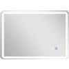 HOMCOM Specchio da bagno con illuminazione LED, pad antiappannamento, 3 colori regolabili, color argento | Aosom Italy