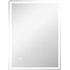 HOMCOM Specchio bagno Specchio da bagno Specchio da parete LED. Interruttore touch, funzione antivapore, 60 x 80 x 4 cm, Bianco | Aosom Italy