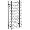 HOMCOM Portabottiglie per 60 bottiglie, scaffale porta-bottiglie in metallo per cantina, ripostiglio, 63 x 20,5 x 118 cm Nero | Aosom Italy