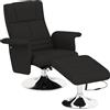 HOMCOM Poltrona massaggiante con poggiapiedi, schienale reclinabile, 78 x 95 x 88 cm, Nero | Aosom Italy