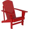 Outsunny Andirondack Sedia da giardino Poltrona da esterno Sedia outdoor, 72 cm x 97 cm x 92 cm, Rosso | Aosom Italy