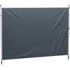 Outsunny Tenda a morsa con manovella regolabile in altezza, tenda a bracci senza forare 350 cm, Grigio scuro | Aosom Italy