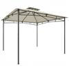 Outsunny Gazebo 3x3m Idrorepellente Stabile Resistente all'inverno Gazebo da Giardino con Telaio Superiore Richiudibile Doppio Tetto Bianco crema | Aosom Italy