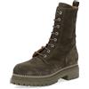Galieti Anfibi in pelle scamosciata tacco 4cm con plateau